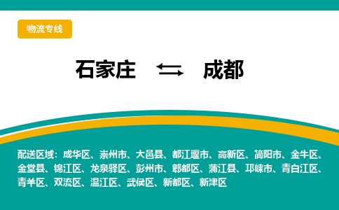 石家庄到成都物流专线-石家庄至成都货运公司让您的货物快速到达指定地点