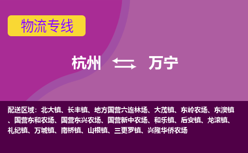 杭州到万宁物流公司-承接零担整车，杭州到万宁物流专线-托运进仓货物