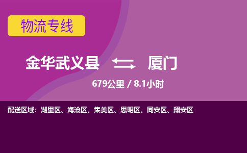 武义到厦门物流公司-承接零担整车，金华武义县到厦门物流专线-托运进仓货物